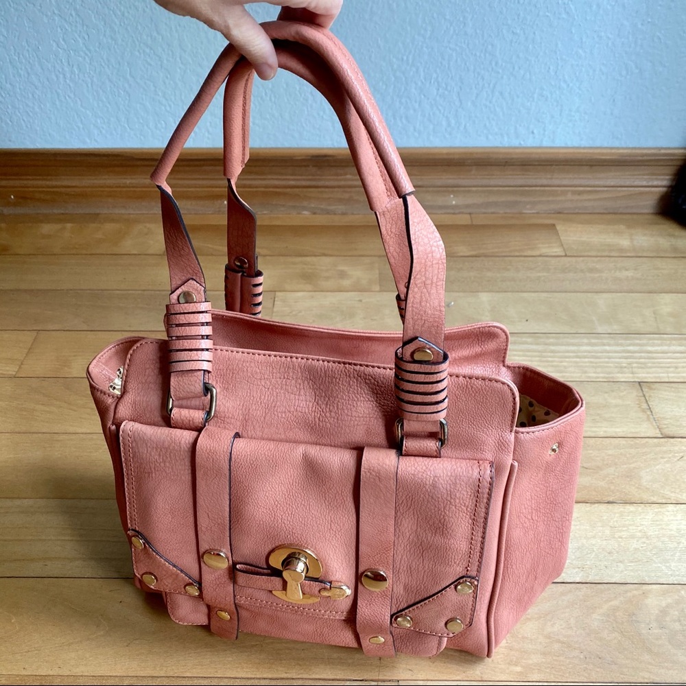 Melie Bianco pink vegan leather bag